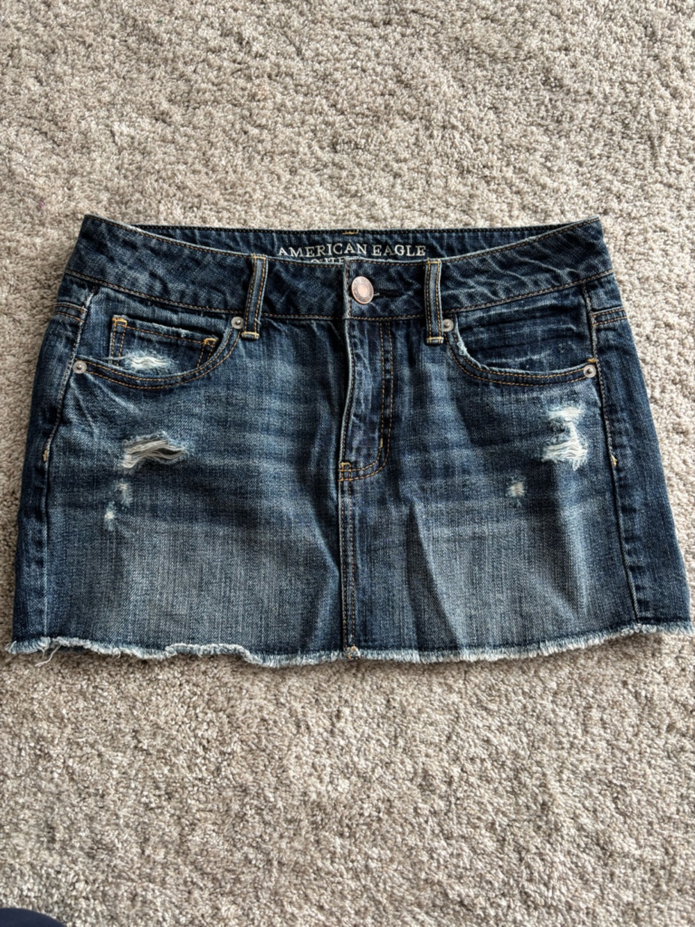 American Eagle Outfitters Distressed Denim Mini Skirt - Picture 5 of 5